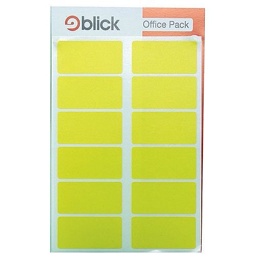 Blick Colour Label Flat Pack 25x50mm Yellow 20 x 16 Labels (320 in Total) RS020158 Blick Colour Label Flat Pack 25x50mm Yellow 20 x 16 Labels (320 in Total) RS020158