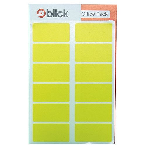 Blick Colour Label Flat Pack 25x50mm Yellow 20 x 16 Labels (320 in Total) RS020158