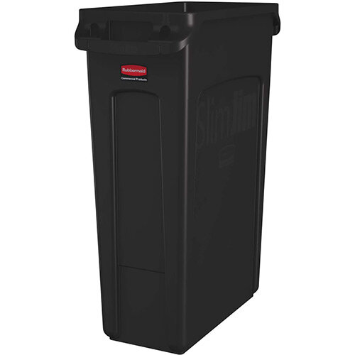 Rubbermaid Slim Jim 87L Waste Container With Venting Channels Brown