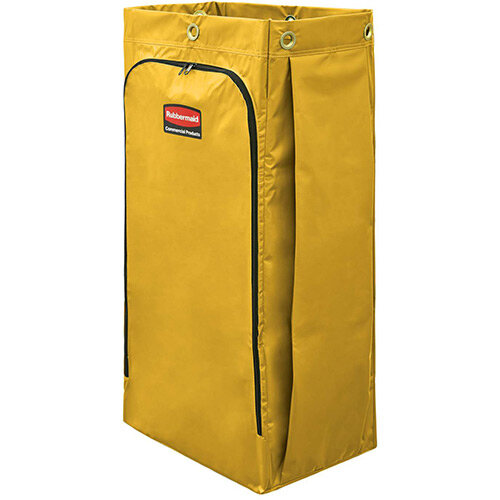 Rubbermaid 129L High Capacity Vinyl Janitor Cart Bag Yellow Single Pack