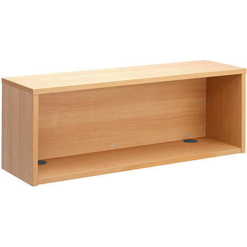 Denver Modular Reception Desk Straight Top Hutch Unit 1200x350mm - Beech