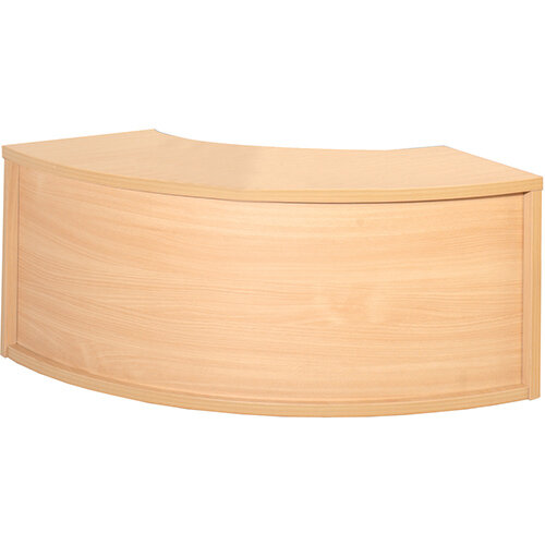 Denver Modular Reception Desk Top Corner Hutch Unit 800x350mm - Beech