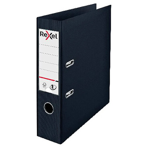 Rexel Choices 75mm Lever Arch File Polypropylene A4 Black 2115501 Rexel Choices 75mm Lever Arch File Polypropylene A4 Black 2115501