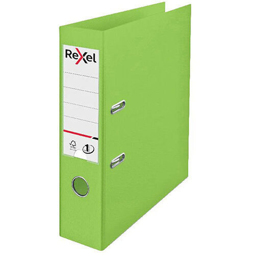 Rexel Choices 75mm Lever Arch File Polypropylene A4 Green 2115504 Rexel Choices 75mm Lever Arch File Polypropylene A4 Green 2115504