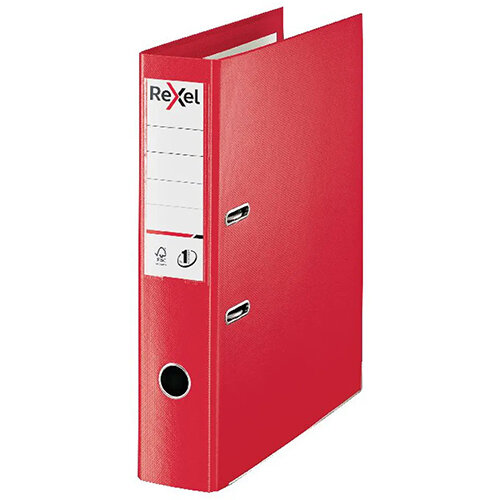Rexel Choices 75mm Lever Arch File Polypropylene Foolscap Red 2115513 Rexel Choices 75mm Lever Arch File Polypropylene Foolscap Red 2115513
