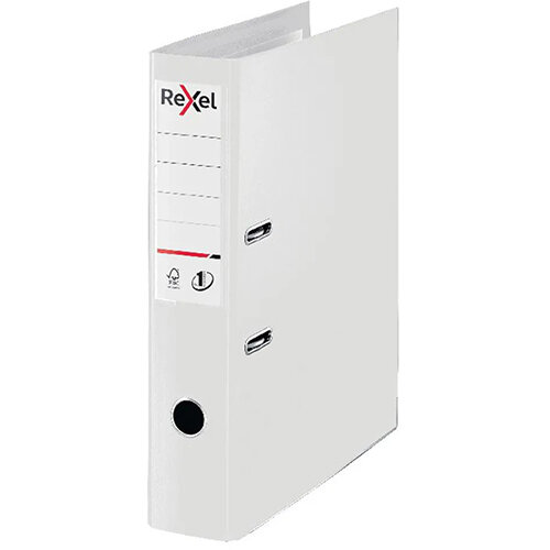Rexel Choices 75mm Lever Arch File Polypropylene Foolscap White 2115515 Rexel Choices 75mm Lever Arch File Polypropylene Foolscap White 2115515