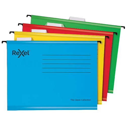 Rexel  Classic Suspension Files Foolscap Blue Pack of 10 2115594