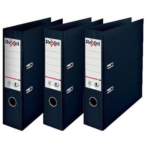 Rexel Choices Lever Arch File A4 Polypropylene Black 3 For 2 RX810222