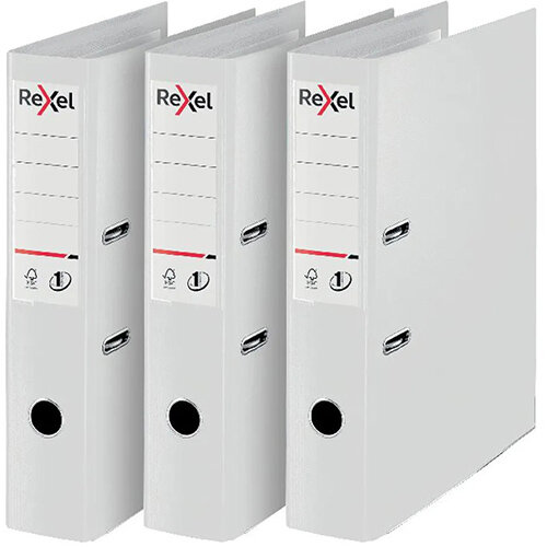 Rexel Choices Lever Arch File Foolscap Polypropylene White 3 For 2 RX810231