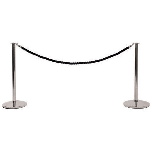 VFM Barrier Posts H990mm Silver Pack of 2 421936