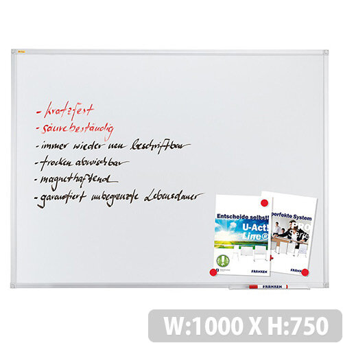 Franken ValueLine Magnetic Whiteboard 1000 x 750 mm Enameled SC3208