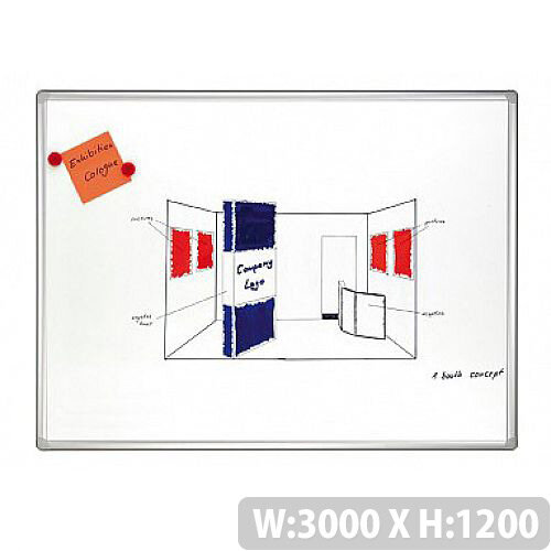 Franken PRO Enameled Magnetic Whiteboard 1200x3000mm White SC8210 Franken PRO Enameled Magnetic Whiteboard 1200x3000mm White SC8210