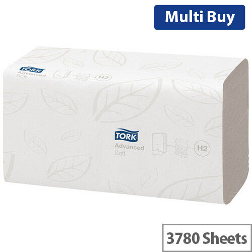 Tork Xpress Multifold Paper Hand Towels, 2-Ply, 180 Towels Per Sleeve (21 Sleeves, 3780 Sheets, Ref 120225)