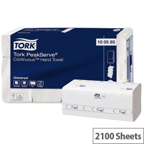 Tork Pack of 12 PeakServe Continuous Hand Towels High Capacity for Busy Washrooms SCA85606100585