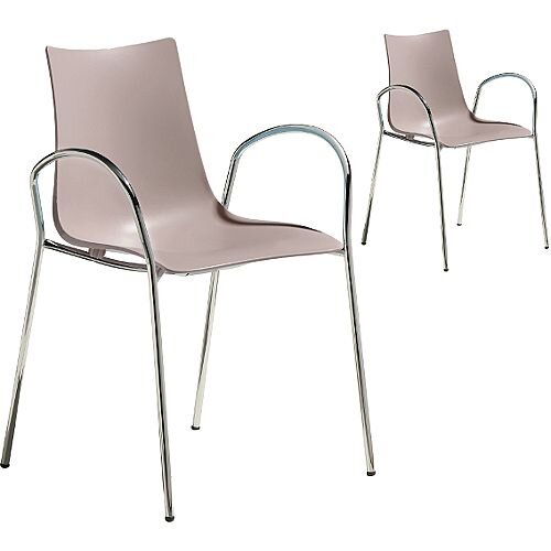 Zebra Technopolymer Canteen &Breakout Chrome Leg Chair with Arms Set of 2 Dove Grey Zebra Technopolymer Canteen &Breakout Chrome Leg Chair with Arms Set of 2 Dove Grey