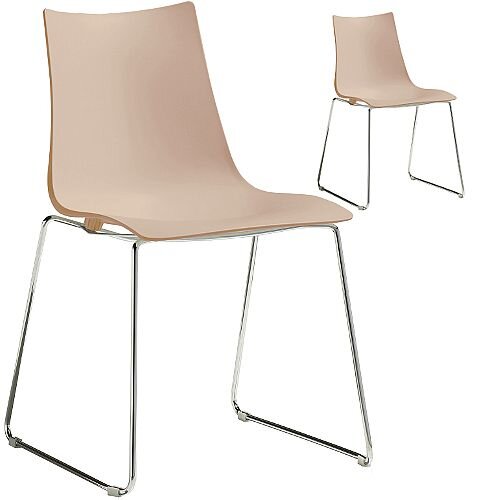 Zebra Technopolymer Chrome Sled Base Canteen &Breakout Chair Dove Grey Set of 2 Zebra Technopolymer Chrome Sled Base Canteen &Breakout Chair Dove Grey Set of 2