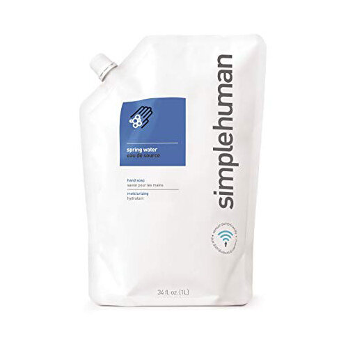 Simplehuman 1 Litre Soap Dispenser Refill Pouch, Moisturising Liquid Soap Spring Water CT1021 Simplehuman 1 Litre Soap Dispenser Refill Pouch, Moisturising Liquid Soap Spring Water CT1021
