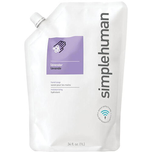 Simplehuman 1 Litre Soap Dispenser Refill Pouch, Moisturising Liquid Soap Lavender CT1022 Simplehuman 1 Litre Soap Dispenser Refill Pouch, Moisturising Liquid Soap Lavender CT1022