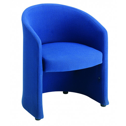 Slender fabric reception single tub chair 620mm wide - blue Slender fabric reception single tub chair 620mm wide - blue