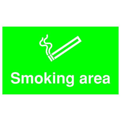 Safety Sign Smoking Area 300x500mm PVC