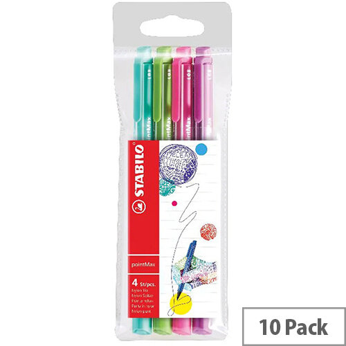 Stabilo Boss Highlighter Pink Pack of 10 FOC Fibre Tip Pen Pack of 4 SS811676