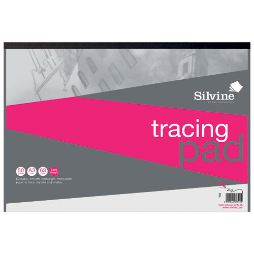 Silvine Everyday Tracing Pad 50 Sheets A3 A3T50