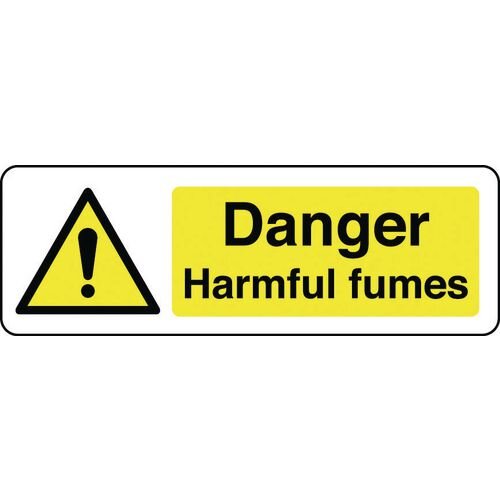 Sign Danger Harmful Fumes 300x100 Aluminium Hunt Office UK
