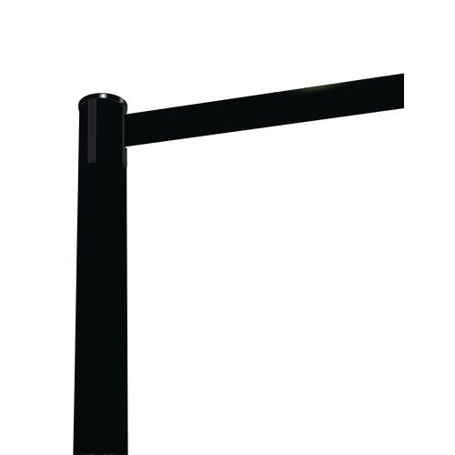 Barrier Fully Retractable Adv. Black Post & Black Belt