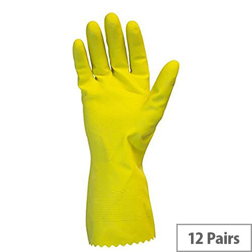 Profil Plus Rubber Gloves Latex Gloves Size 9.5 Large Pack of 12 Profil Plus Rubber Gloves Latex Gloves Size 9.5 Large Pack of 12