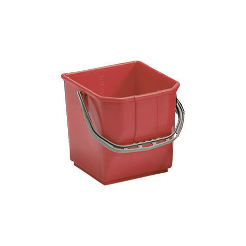 Red Plastic Cleaning Trolley Bucket 25L Single Pack