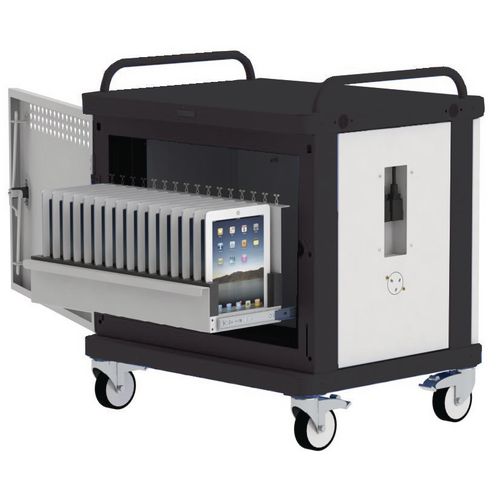 Tabstore Secure Charge Trolley For Up To 16 Tablet Devices Light Grey/Black Tabstore Secure Charge Trolley For Up To 16 Tablet Devices Light Grey/Black