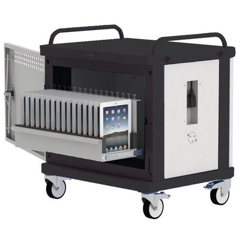 Tabstore Secure Charge Trolley For Up To 16 Tablet Devices  Light Grey/Black