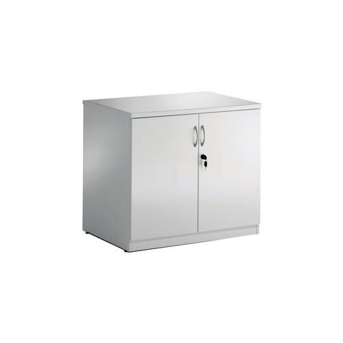 High Gloss White Double Door Boardroom Credenza Cupboard W800xD600xH720mm