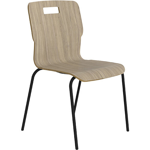 Titan Nurture 4 Leg Black Frame Classroom Chair 465mm Seat Height Grey Oak Titan Nurture 4 Leg Black Frame Classroom Chair 465mm Seat Height Grey Oak
