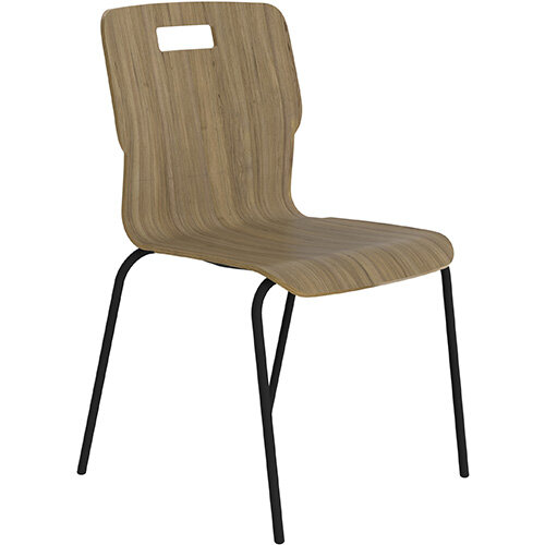 Titan Nurture 4 Leg Black Frame Classroom Chair 465mm Seat Height Oak Titan Nurture 4 Leg Black Frame Classroom Chair 465mm Seat Height Oak