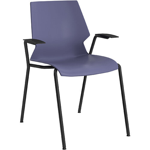 Titan Uni 4 Leg Classroom Chair with Arms 475mm Seat Height Grey Frame &Blue Seat Titan Uni 4 Leg Classroom Chair with Arms 475mm Seat Height Grey Frame &Blue Seat