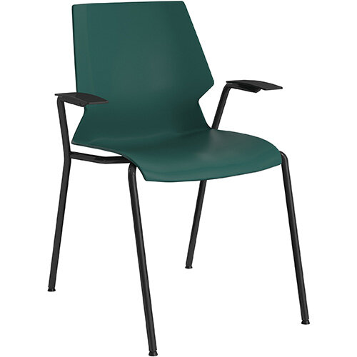 Titan Uni 4 Leg Classroom Chair with Arms 475mm Seat Height Grey Frame &Green Seat Titan Uni 4 Leg Classroom Chair with Arms 475mm Seat Height Grey Frame &Green Seat