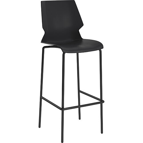 Titan Uni High Classroom Stool with Backrest 475mm Seat Height Grey Frame &Black Seat Titan Uni High Classroom Stool with Backrest 475mm Seat Height Grey Frame &Black Seat
