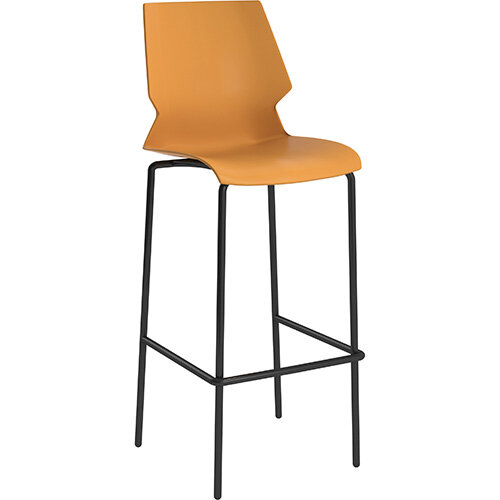 Titan Uni High Classroom Stool with Backrest 475mm Seat Height Grey Frame &Yellow Seat Titan Uni High Classroom Stool with Backrest 475mm Seat Height Grey Frame &Yellow Seat