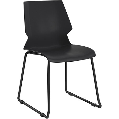 Titan Uni Skid Base Classroom Chair 475mm Seat Height Grey Frame &Black Seat Titan Uni Skid Base Classroom Chair 475mm Seat Height Grey Frame &Black Seat