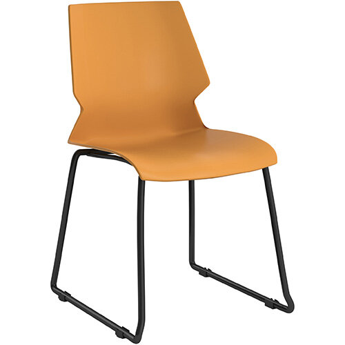 Titan Uni Skid Base Classroom Chair 475mm Seat Height Grey Frame &Yellow Seat Titan Uni Skid Base Classroom Chair 475mm Seat Height Grey Frame &Yellow Seat