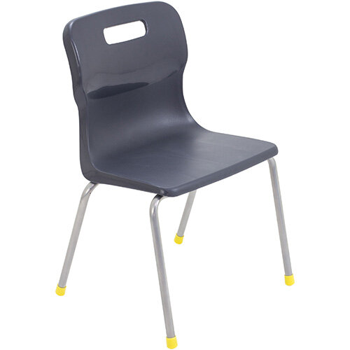 Titan 4 Leg Classroom Chair Size 3 350mm Seat Height (Ages: 6-8 Years) Charcoal T13-C - 5 Year Guarantee Titan 4 Leg Classroom Chair Size 3 350mm Seat Height (Ages: 6-8 Years) Charcoal T13-C - 5 Year Guarantee