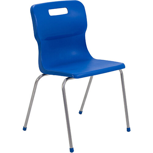 Titan 4 Leg Classroom Chair Size 6 460mm Seat Height (Ages: 14+ Years) Blue T16-B - 5 Year Guarantee