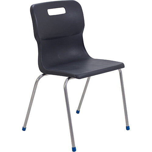 Titan 4 Leg Classroom Chair Size 6 460mm Seat Height (Ages: 14+ Years) Charcoal T16-C - 5 Year Guarantee