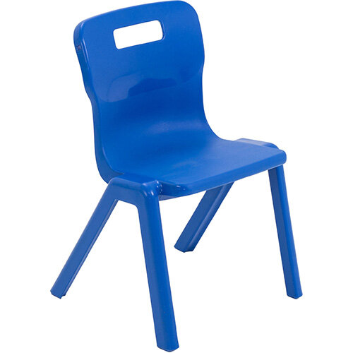 Titan One Piece Classroom Chair Size 2 310mm Seat Height (Ages: 4-6 Years) Blue T2-B - 20 Year Guarantee