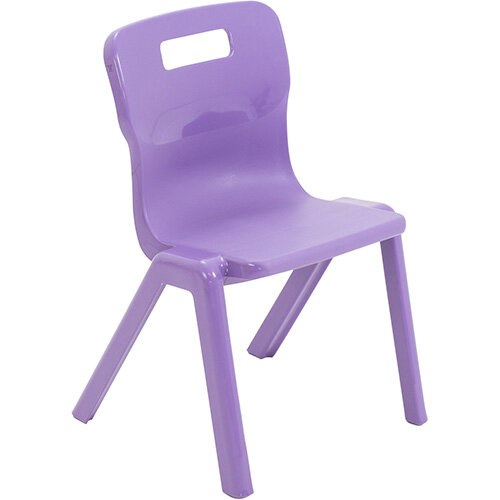 Titan One Piece Classroom Chair Size 2 310mm Seat Height (Ages: 4-6 Years) Purple T2-P - 20 Year Guarantee