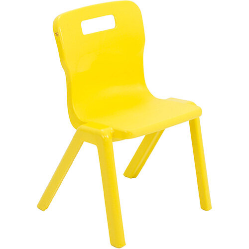 Titan One Piece Classroom Chair Size 2 310mm Seat Height (Ages: 4-6 Years) Yellow T2-Y - 20 Year Guarantee