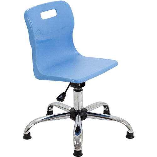 Titan Swivel Junior Classroom Chair with Glides 365-435mm Seat Height (Ages: 6-11 Years) Sky Blue T30-CBG - 5 Year Guarantee