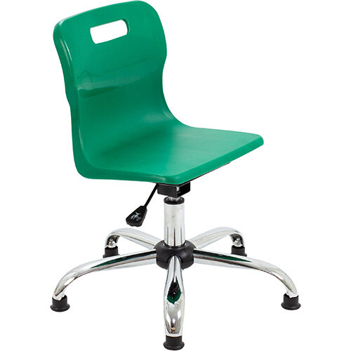 Titan Swivel Junior Classroom Chair with Glides 365-435mm Seat Height (Ages: 6-11 Years) Green T30-GNG - 5 Year Guarantee