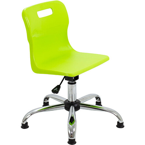 Titan Swivel Junior Classroom Chair with Glides 365-435mm Seat Height (Ages: 6-11 Years) Lime T30-LG - 5 Year Guarantee